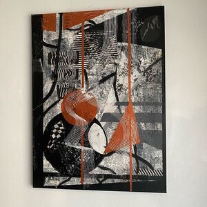 Original Abstract Painting Art On Canvas Signed By Artist